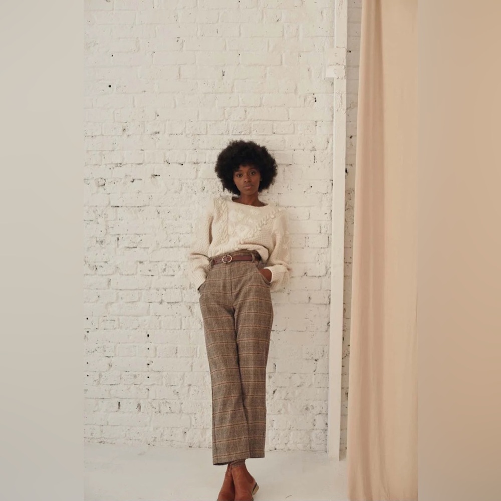 Checkered pattern pants